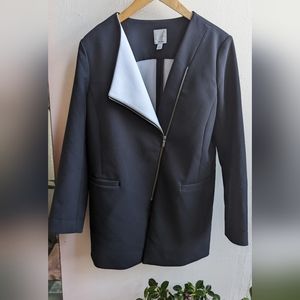 Halogen - Black Asymmetrical Coat -Medium